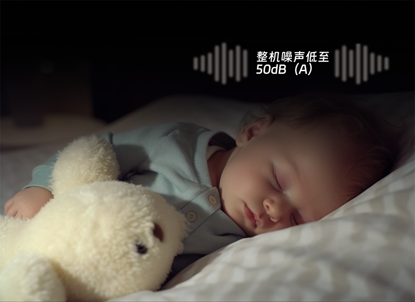 噪聲低至50dB(A)